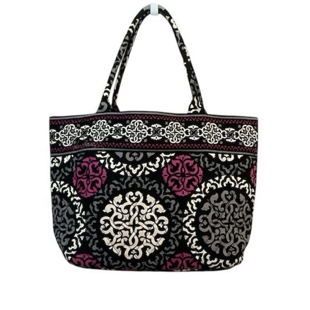 Vera Bradley Retired Canterberry Magenta Quilted Medallion Shoulder Tote Bag